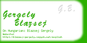 gergely blazsej business card
